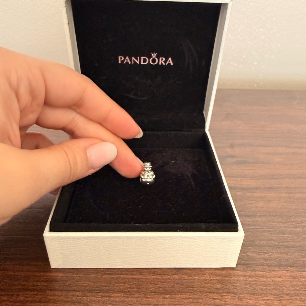 GENUINE Pandora Snowman Sterling Silver Charm